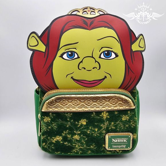 Loungefly DreamWorks Shrek Princess Fiona Green Gold Mini Backpack Bag New - Picture 1 of 13